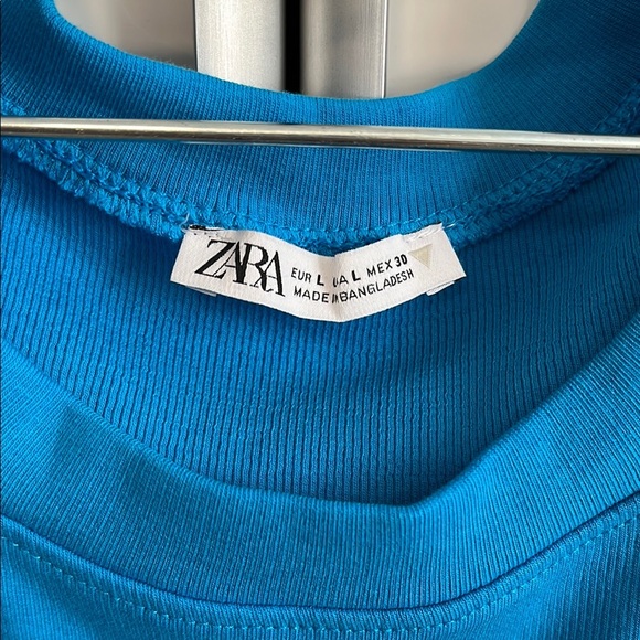 ZARA NWOT Turquoise Sleeveless Women's Top, Size L - Picture 2 of 7